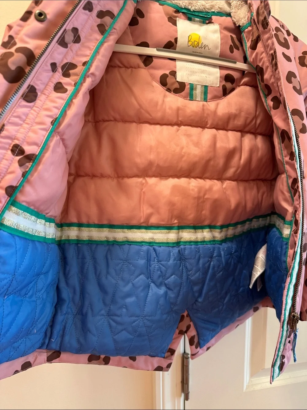 Mini Boden Girl printed Puffer Jacket